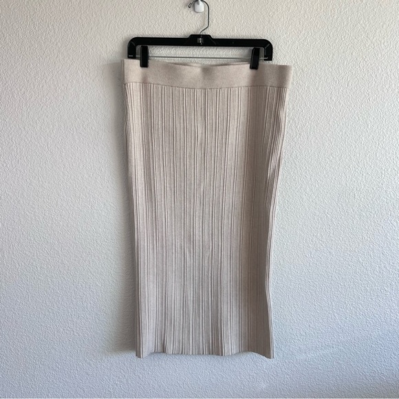 Marled Women’s Ribbed Sweater Knit Midi Skirt - Picture 1 of 8